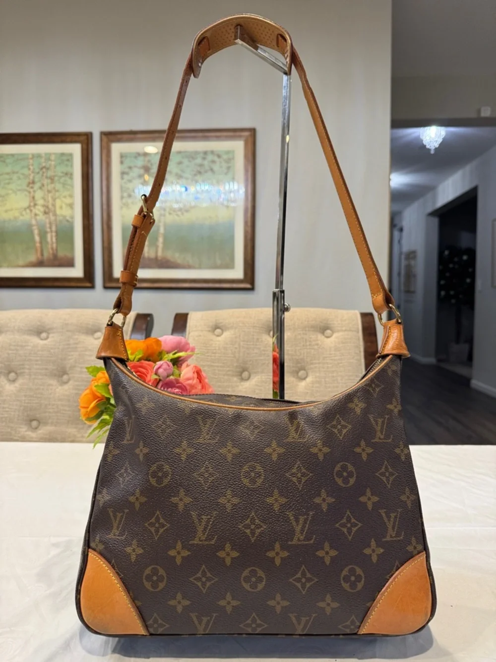 Authentic Louis Vuitton Monogram Boulogne Shoulder Bag